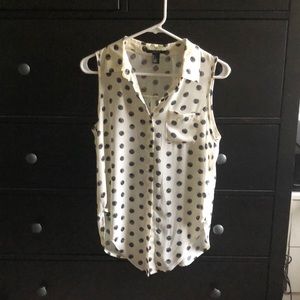 Forever 21 Polka Dot Sleeveless Blous